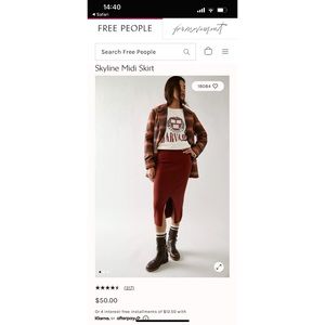 Free People Skyline Midi Skirt